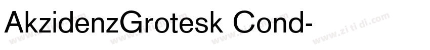 AkzidenzGrotesk Cond字体转换